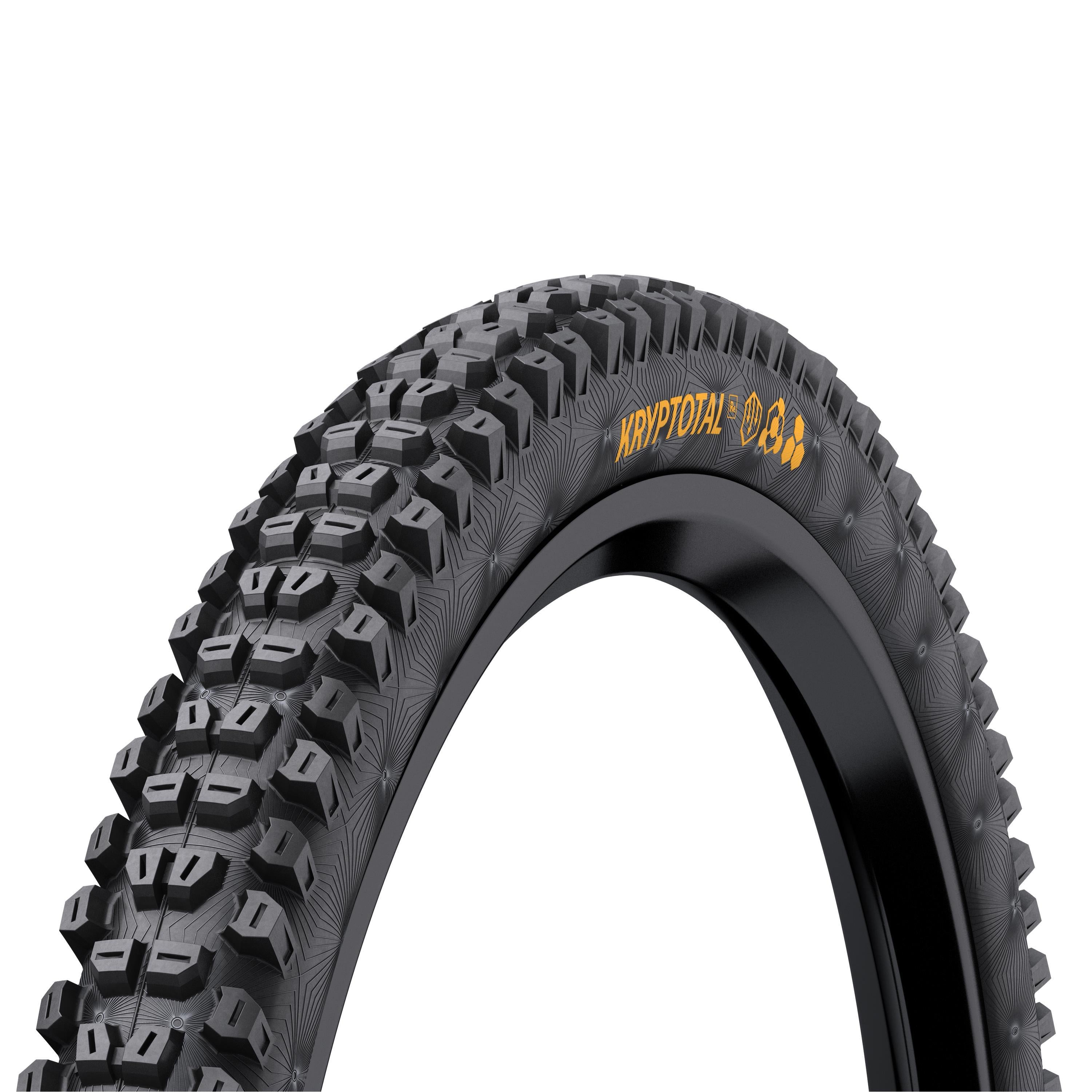 Continental Kryptotal Rear Downhill Tyre - Soft Compound Foldable: BLACK & BLACK 27.5X2.60"