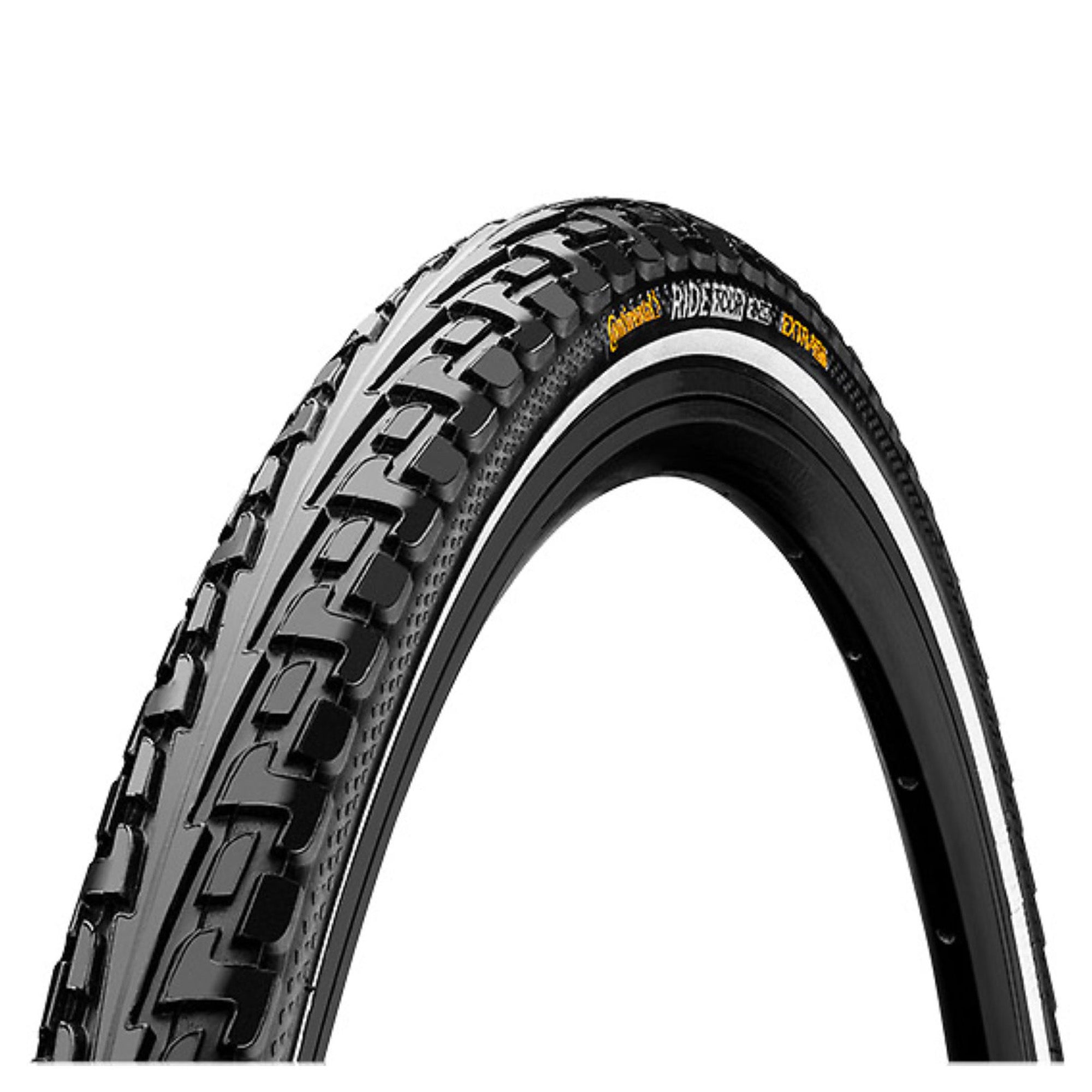 Continental RIDE Tour Reflex Tyre - Wire Bead: BLACK/BLACK REFLEX 700X42C (40C)