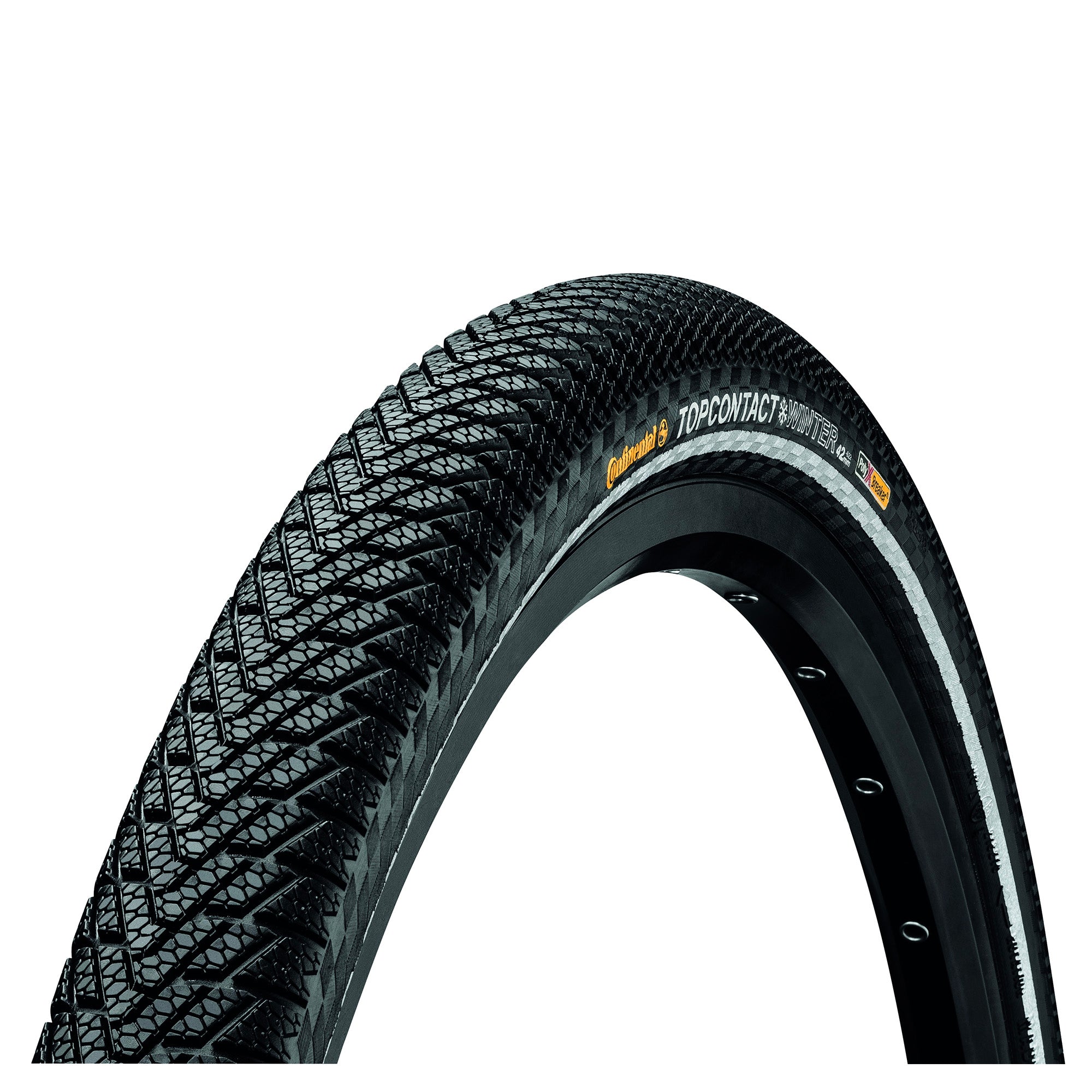 Continental Top CONTACT Winter II Premium Reflex Tyre - Foldable: BLACK/BLACK REFLEX 26X2.20"