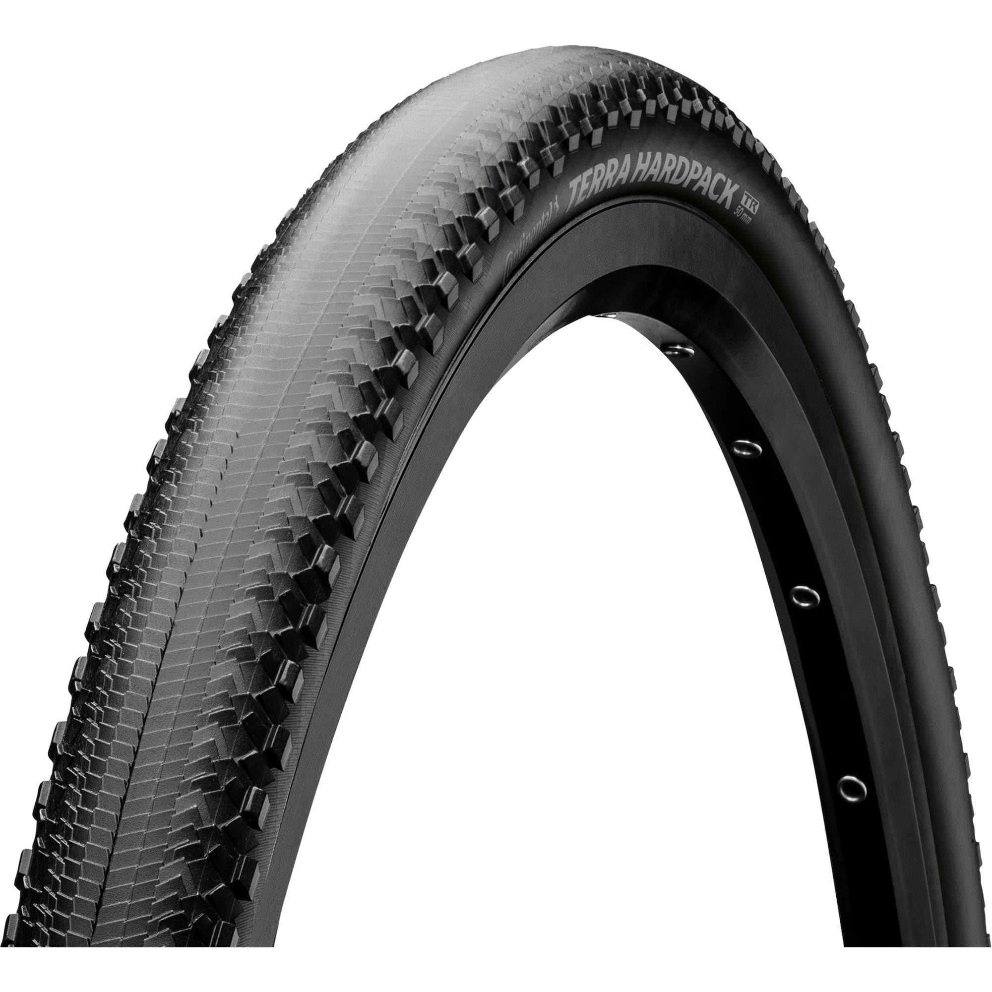 Continental Terra Hardpack ShieldWall Foldable Tyre: BLACK/BLACK 700X50C
