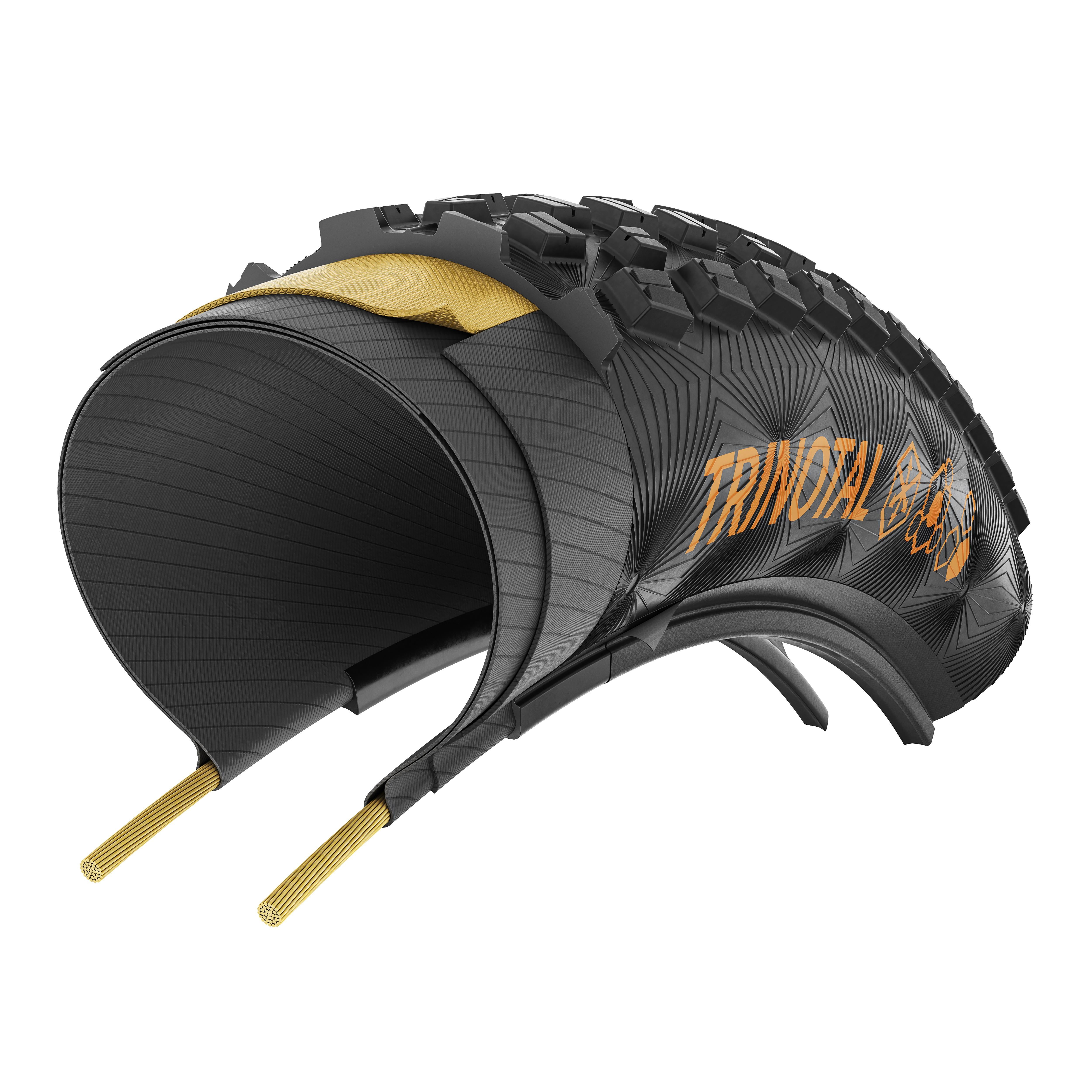 Continental Trinotal Race Rapid Foldable Tyre: BLACK/BLACK 29X2.40