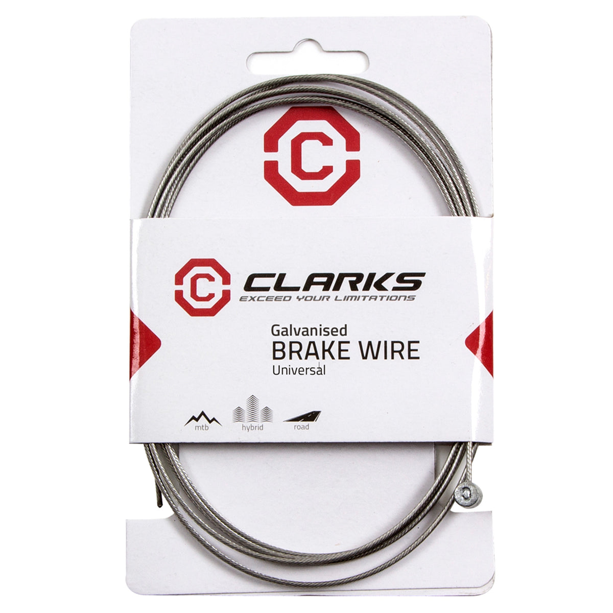Clarks Universal Galvanised Inner Brake Wire L2000mm Fits All Major Systems