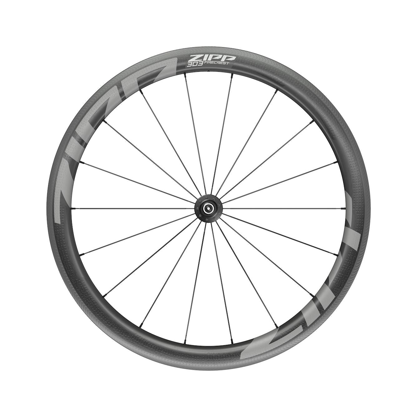 Zipp 303 Firecrest Carbon Tubular Rim Brake 700c Front 18Spokes Quick Release Standard Graphic A1: BLACK 700C