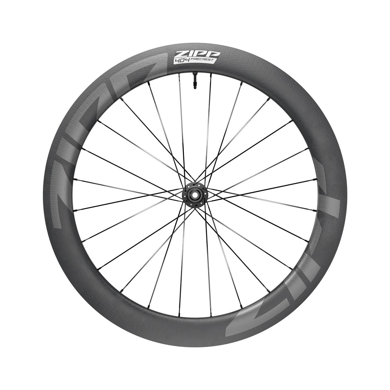 Zipp Wheel - 404 Firecrest Carbon Tubeless Disc Brake Center Locking Front 24Spokes 12x100mm Standard Graphic B1