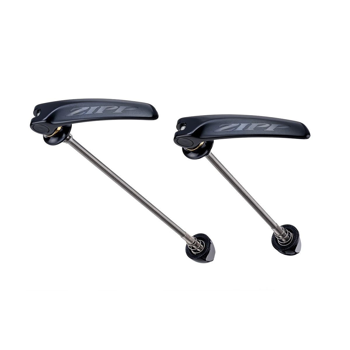 ZIPP TANGENTE QUICK RELEASE SKEWER - Titanium Black with Black Logo 100mm/130mm Pair for Road Wheels