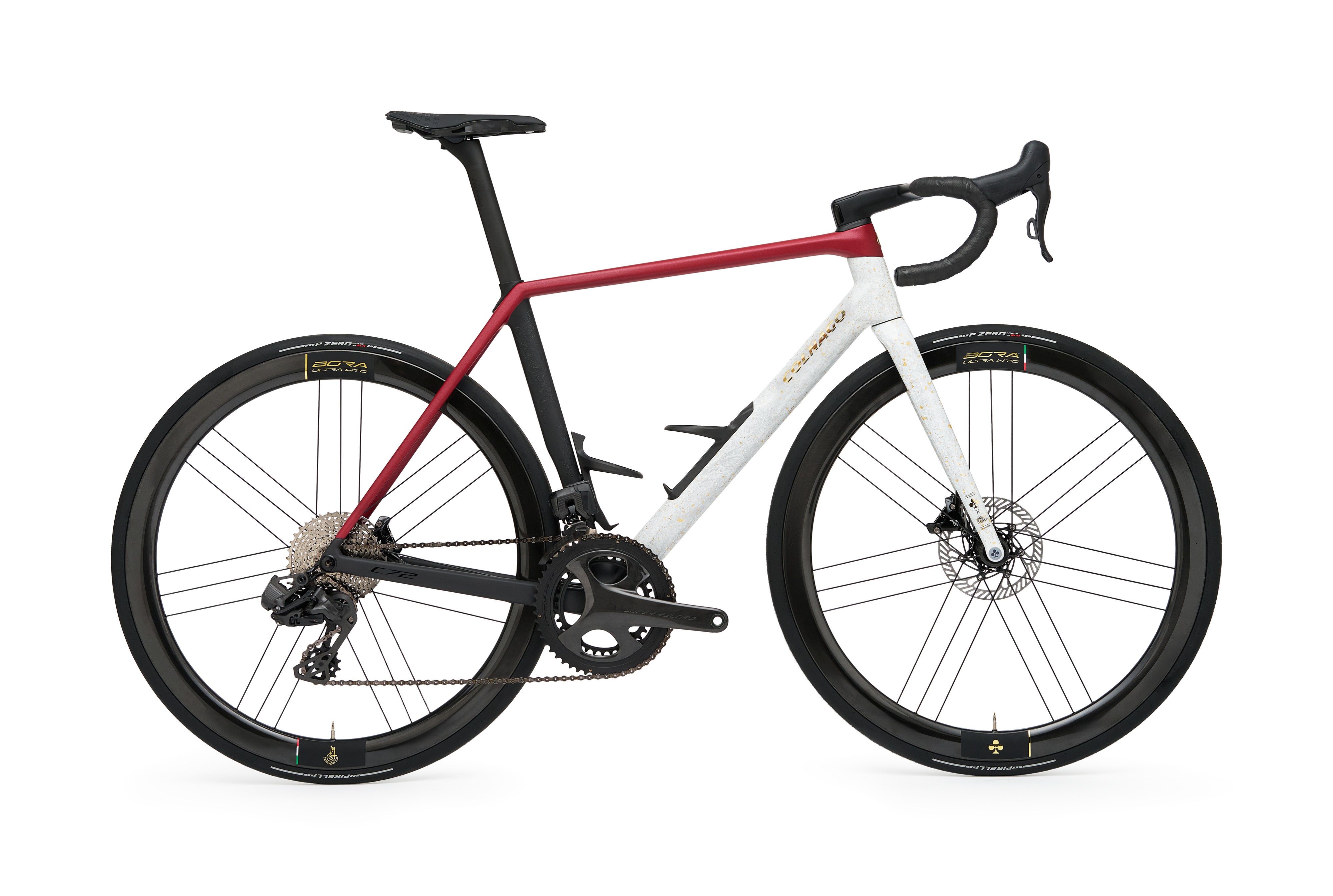 C72 Disc La Scala Carbon Road Bike (550 mm, M. Red, Black)