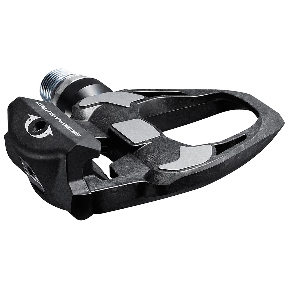 Shimano PD-R9100 Dura-Ace SPD SL, 4 mm longer axle, carbon, black