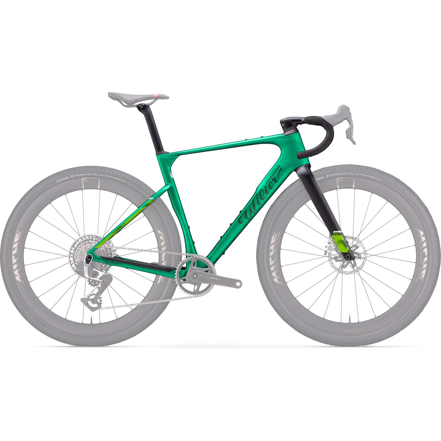 Rave SLR ID2 Pixel Green Frameset With F-Bar